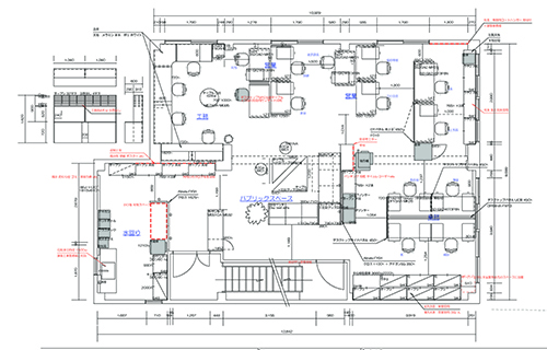 オフィスレイアウト図面の画像